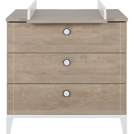 Ensemble commode 3t + plan langer effet bois chêne blondblanc doux (1/2)