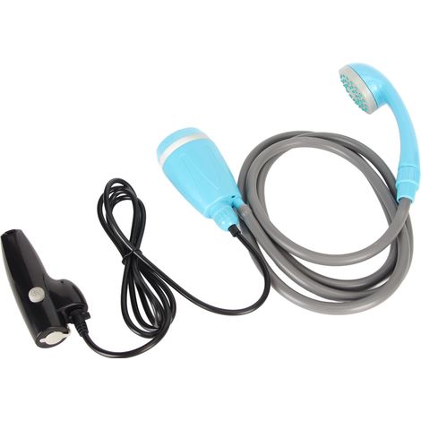 Cabine de douche portable extérieure 25 W avec chargement USB - Douche de camping pratique et rapide, également adaptée au lavage de voiture (bleue) (1/5)