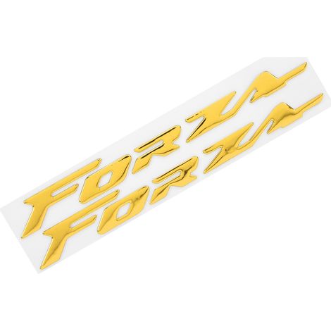 Paire d'autocollants d'emblème 3D pour carrosserie de moto Honda FORZA 300 125 250 - Jaune (1/5)
