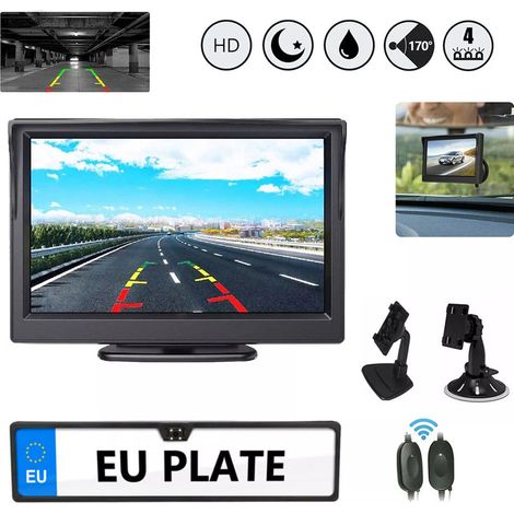 Système de recul avec moniteur 5" et caméra de recul caméra de plaque d'immatriculation (1/5)