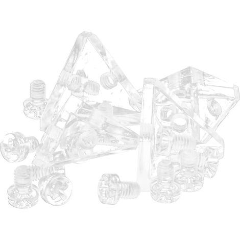 4 Ensembles Équerres D'angle en Acrylique Transparent pour Plaques de 3mm, Légères et Robustes, Supportant et Fixant, pour Usage Professionnel ou Personnel (1/5)