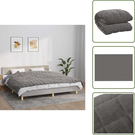Couverture lestée Gris 155x220 cm 11 kg Tissu - Couverture Lestée - Couverture Poids - Literie Relaxante - Sommeil Profond - Réduction Stress
