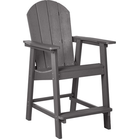 Garden Bar Chair ADIRONDACK Synthetic Material Dark Grey