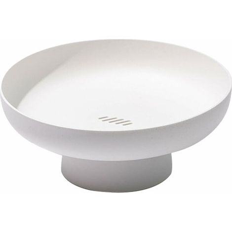 Cesto di frutta realizzato in materiale resistente e adatto al contatto con gli alimenti, supporto decorativo per frutta per piano cucina e soggiorno, bianco -Crezuo