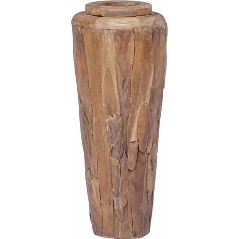 Vase de décoration 40 x 100 cm Bois de teck solide (1/5)