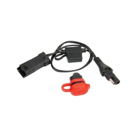 Câble Optimate avec prise pour connecter le chargeur à la prise Ducati et au connecteur SAE (longueur 30 cm) (EL) (1/3)