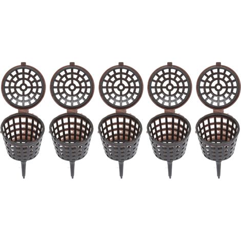 Paquete de 50 cestas de plástico resistentes y duraderas para fertilizantes, ideales para abonar plantas en maceta, para usar en balcones y jardines. (1/5)