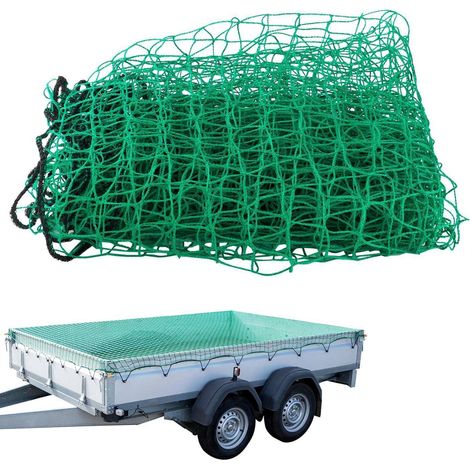 Anhängernetz 2x3m Grün - Ladungssicherung für Anhänger & Pritschenwagen (1/5)