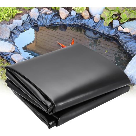 1 Bâche pour bassin, Membrane HDPE renforcée, Liner étang 7x8.5m, Résistant UV, Pour jardins aquatiques et cascades