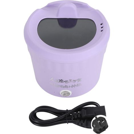 Fornello elettrico da 450 W, pentola per hot pot, cottura rapida di noodles, mini 1,2 l, per ramen, uova, pasta, ravioli, zuppa, porridge, farina d'avena, antiaderente, viola, spina UE, 220 V -Crezuo