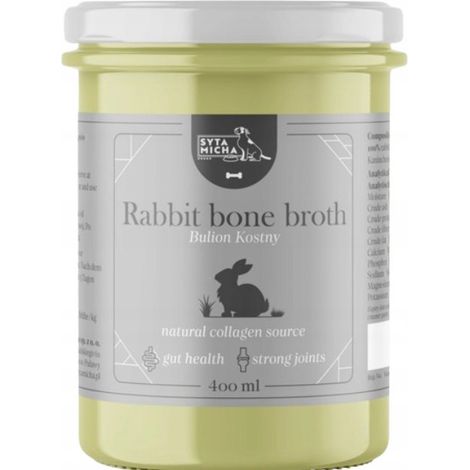 Syta Micha Bouillon de chien Pot de 400 ml - Bouillon d'os de lapin 400 ml