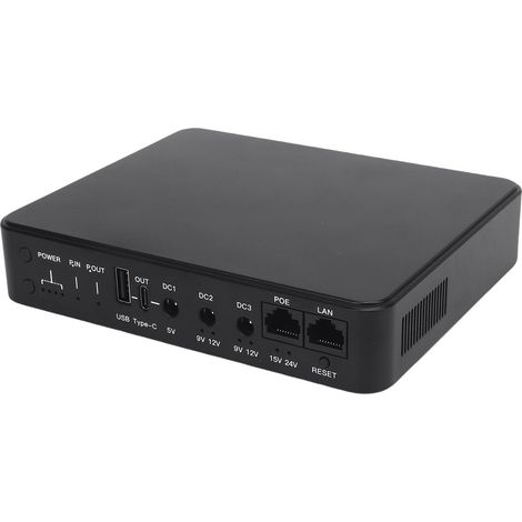 Mini onduleur de secours 6 ports 10400 mAh pour routeur et caméra, compatible PoE 15 V/24 V, USB, DC 5 V/9 V/12 V (1/5)