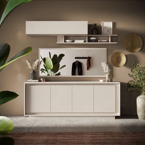 Buffet/bahut moderne 207 cm coloris cachemire Rosine (1/4)