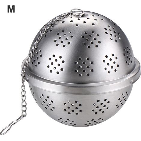 Passoire à thé en acier inoxydable avec crochet, filtre à billes pour infusions, épices et thé en vrac
