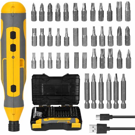 Cordless Electric Screwdriver, 4V Rechargeable Li-Ion Repair Tool