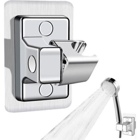 Shower Head Holder, 360° Adjustable Shower Bracket, ABS Plastic Shower Head Holder Drill-Free, Adhesive For (1/3)