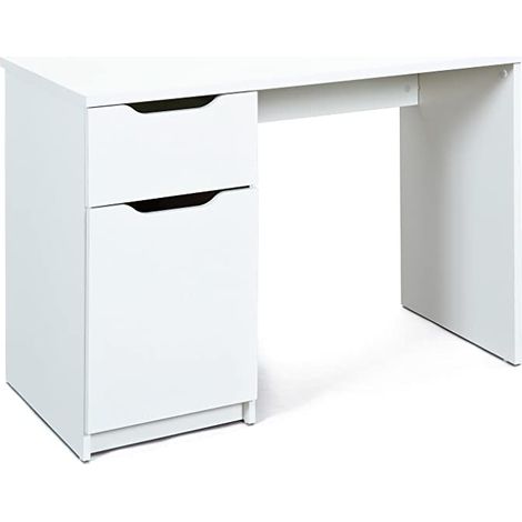 Tavolo Scrivania Bianca Porta Pc Salvaspazio Ufficio Cameretta Bambini Cassetto (1/10)