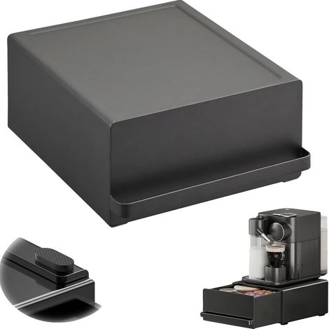 Tavolino per macchina del caffè, design moderno, salvaspazio, nero (1/2)