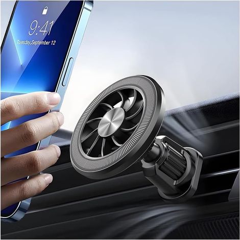 Magnetische Autotelefonhalterung, 360° drehbare Smartphone-Halterung für Lüftungsschlitze, Freisprech-Autotelefonhalterung mit Haken und Clips, geeignet für SUVs, Limousinen und LKWs (schwarz und weiß