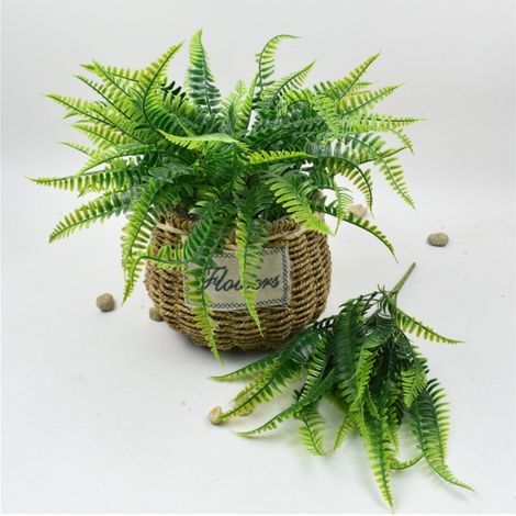 MINKUROW 10pcs Simulación Hierba Persa Hierba Artificial Multiusos Hierba De Helecho Hojas De Helecho De Plástico Decorativas Para La Mesa Del Hogar, Hierba De Helecho Artificial, Hierba Artificial (1/3)