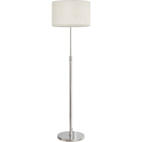 Höhenverstellbare Stehlampe mit Stoffschirm und Fernbedienung, Beige (1/4)