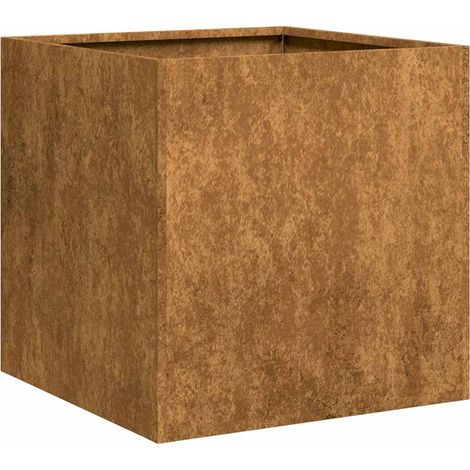 Fioriera Arrugginita 40x40x40 cm in Acciaio Corten vidaXL