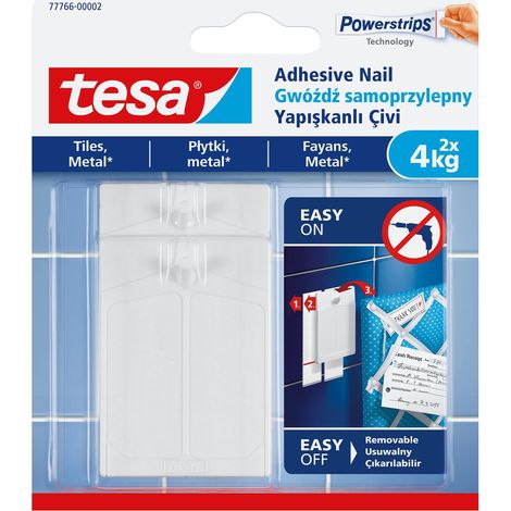Clou adhésif amovible pour carrelage, métal et surfaces lisses, transparent, 4 kg par 8 kg (1/5)