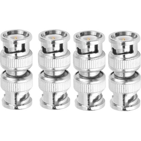 4 adaptateurs coaxiaux BNC mâle-mâle connecteur vidéo coupleur RF convertisseur (1/5)