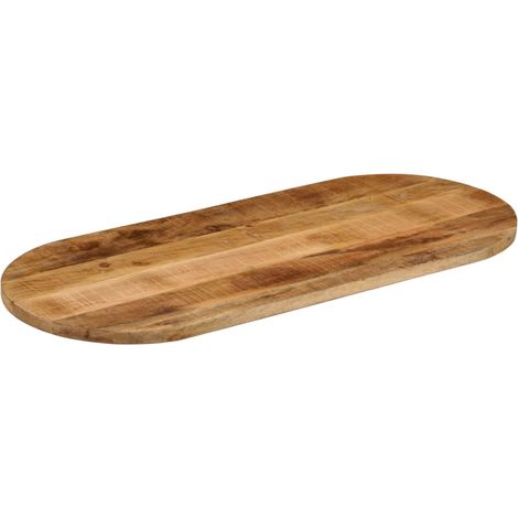 Dessus de table  Dessus de bureau  Plateau de table 110x50x3,8cm ovale bois massif de manguier brut