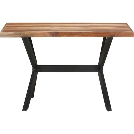vidaXL Mesa de comedor de madera acacia acabado miel 120x60x75 cm (1/2)