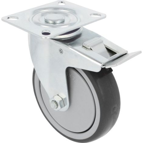 -CAHERSA- Rueda AMIG 2530-100 con Freno Goma Gris (1/2)
