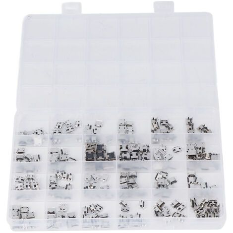 240 Pcs 24 Types Modèles USB souder connecteur,Micro USB Femelle Connecteur a Souder,micro USB souder pour Ordinateurs, téléphones Portables et appareils électroniques
