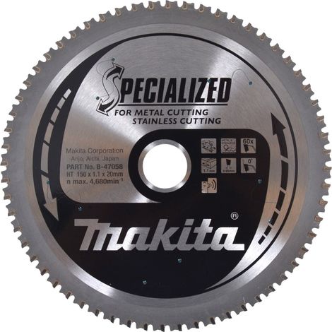 Makita - Sägeblatt für Edelstahl, 150x20 mm, 52 Zähne B-47058 (1/2)
