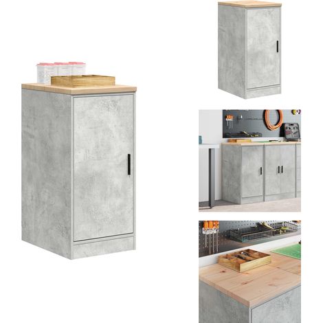 Armoire de rangement de garage gris béton 40x51x85 cm bois pin - Armoire De Rangement De Garage - Armoires De Rangement De Garage - Armoire - Armoire De Garage (1/5)