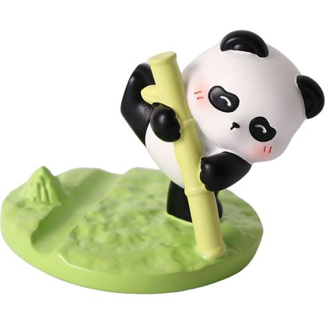 Niedlicher Panda-Handyhalter, Handyhalterung, Panda-Statue aus Kunstharz, dekorativer Handyständer für Zuhause (Kung Fu Panda)