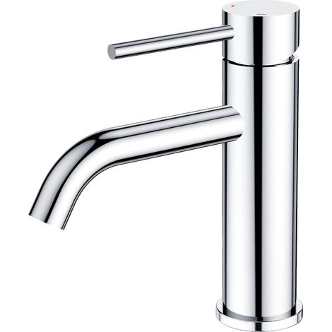 Bathroom faucet, single-lever mixer with chrome finish for sink, guest bathroom (1/5)