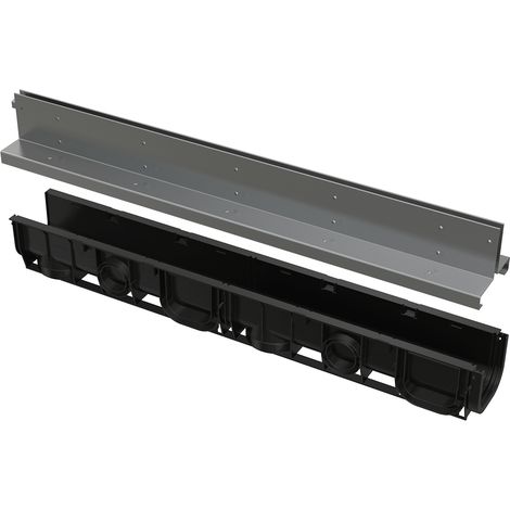 Alcadrain AVZ101-R323 Schlitzrinne, symmetrisch, 100 mm, Rost Edelstahl (1/3)