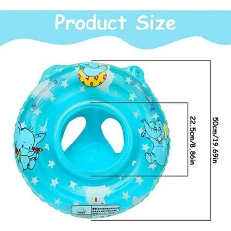 Bouée Piscine, Bouée Bébé, Bouée Enfant, Bouée Gonflable, Convient aux bébés de plus de 6 mois, Bébé Siège De Piscine, Bague De Natation Flottante, Jouets aquatiques pour la plage ou la piscine (Bleu) (1/5)