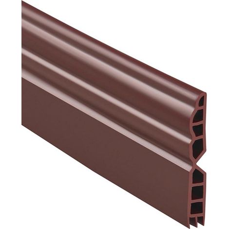 Striscia di tenuta sotto la porta - Kit di tenuta per porte - Blocca spifferi e rumori - Flessibile autoadesiva - Lunghezza 100 cm - Marrone (1/5)