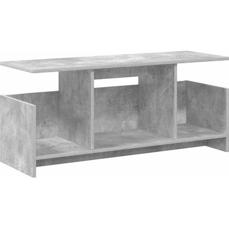 Mobile porta TV rettangolare design moderno portaoggetti interno 102 x 35 x 45 cm in legno ingegnerizzato grigio cemento 020054710