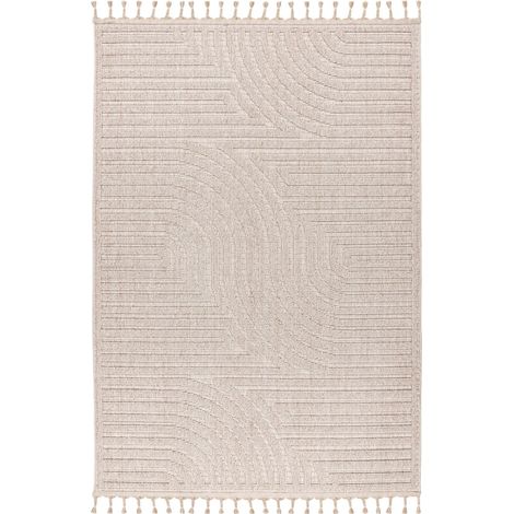 Tapis beige robuste à poils courts hydrofuge - 150 x 80 cm (1/5)