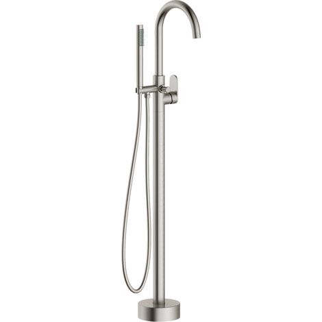 Essebagno Charme II colonna meccanica a pavimento per vasca ad isola effetto inox