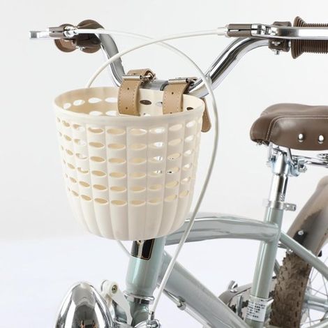 Panier de vélo pour enfant 17,5 x 13,5 x 15 cm, panier universel de guidon avec sangles réglables en similicuir, décoration durable pour vélo, trottinette et draisienne (1/5)