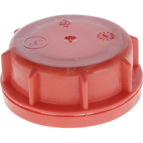 Bouchon à visser avec bague d’inviolabilité pour bidons industriels PE-HD de 20 + 30 L, rouge