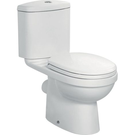 Pack WC au Sol ALTERNA Verseau Sortie Horizontale avec Bride et Abattant Frein de Chute Blanc - 7115849 (1/2)