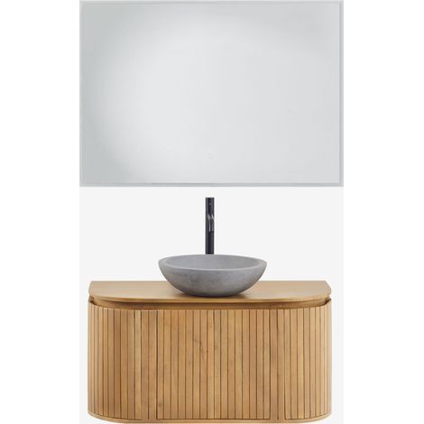 Conjunto de mueble de baño en madera de mango Analis SKLUM