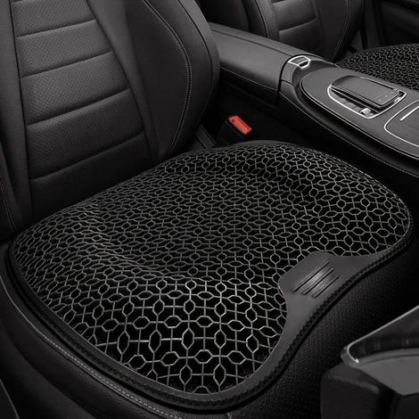 Coussin de siège auto en gel Coussin respirant et absorbant la transpiration Ergonomique, convient pour la voiture, le bureau et les longues périodes d'assise (1/4)
