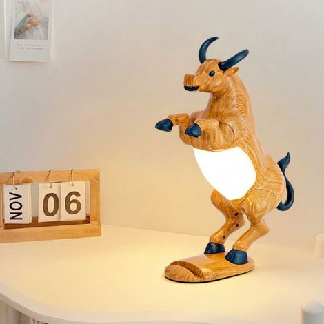 Lampe d'ambiance à écran tactile multicolore, veilleuse bébé vache, avec télécommande, minuterie et aromathérapie pour salon, cadeaux, chambre, bureau, camping (1/3)