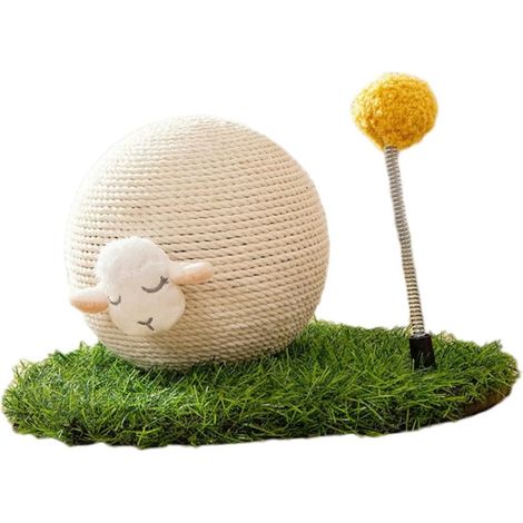 Griffoir Vertical en Sisal Balle à Griffer Solide 28 Cm pour Chat Intérieur (1/5)