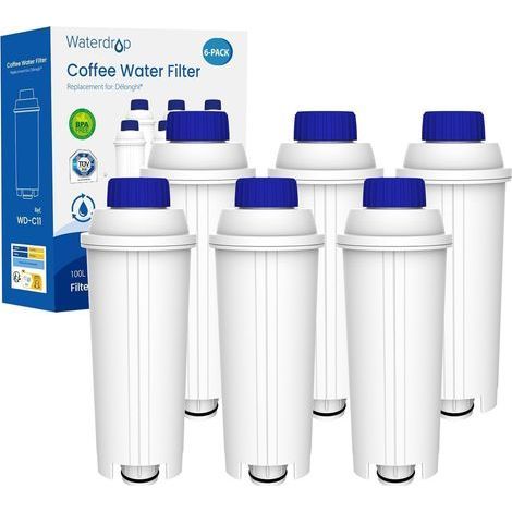 6 Filtres à Eau, Réduction Chlore, Compatible De'Longhi Magnifica, Pour Machine Expresso (1/5)